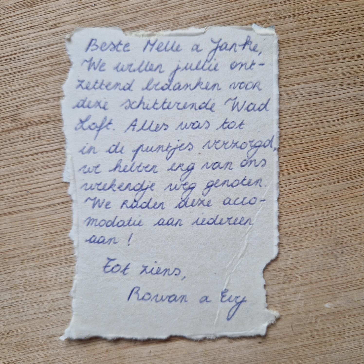 Gastenboek Wad&Loft